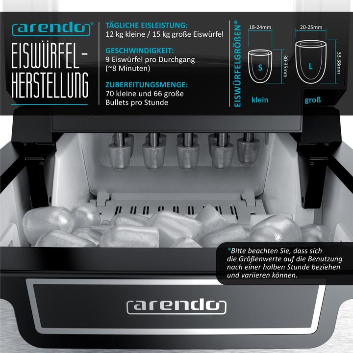 Produktbild Arendo Eiswürfelautomat