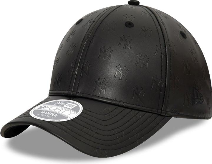 New Era 9Forty Damen Cap - Kunstleder Ny Yankees Schwarz