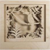 Image du produit Rayher la construction en bois. Cadre motif 3D toucan, FS