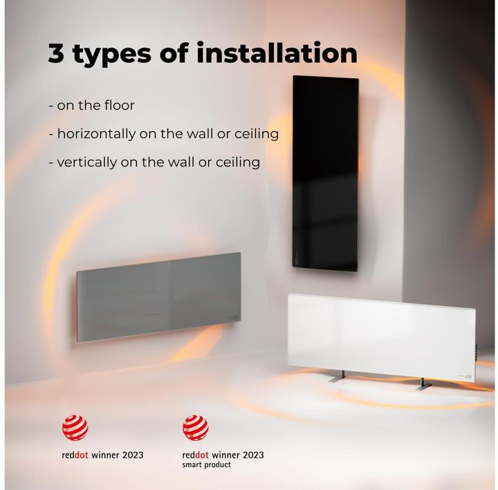 Immagine prodotto Aeno Riscaldatore Premium Eco Smart LED a infrarossi 700 W, grigio (700 W)