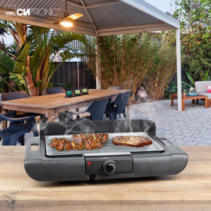 Produktbild Clatronic BQS 3508 Elektrischer Gartengrill 2000 W 24,5 cm x 35,5 cm (2 kW)