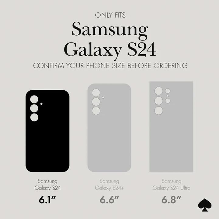 Actual product image Kate Spade Protective cover - Samsung Galaxy S24 cover (Hollyhock Cream) (Samsung Galaxy S24)