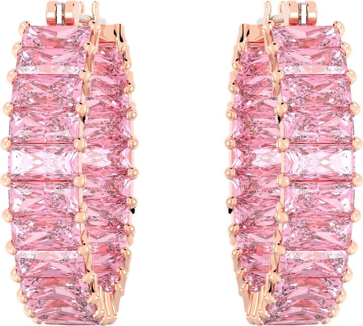 Produktbild Swarovski Matrix Kreolen Baguette Schliff Rosa Roségold (Swarovski Metall)