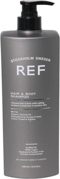 Actual product image Ref. REF Hair & Body Shampoo 1000 ml (1000 ml, Liquid shampoo)