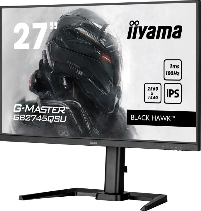 Produktbild iiyama GB2745QSU-B1 G-Master 68,58cm 27Zoll ETE IPS QHD Black Hawk 100Hz 250cd/m2 1ms HDMI DP USB-HU (2560 x 1440 Pixel, 27")