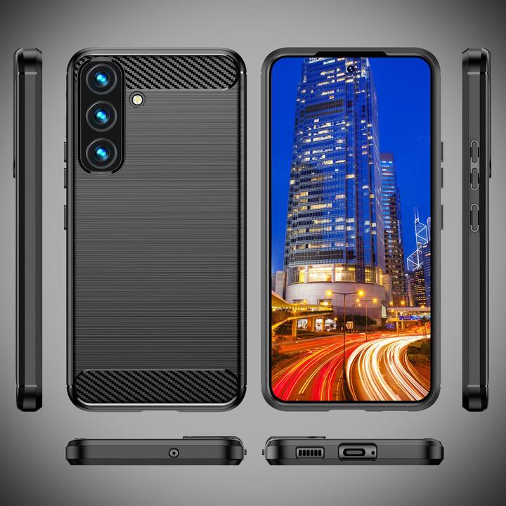 Actual product image Nalia Carbon look silicone cover (Samsung Galaxy S24+)