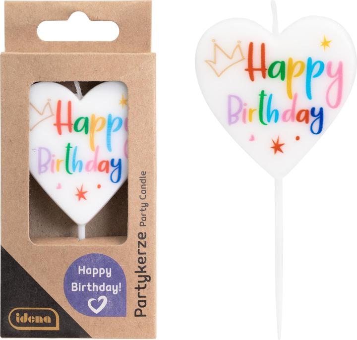 Image du produit Idena Bougie Happy Birthday Coeur (1 x)