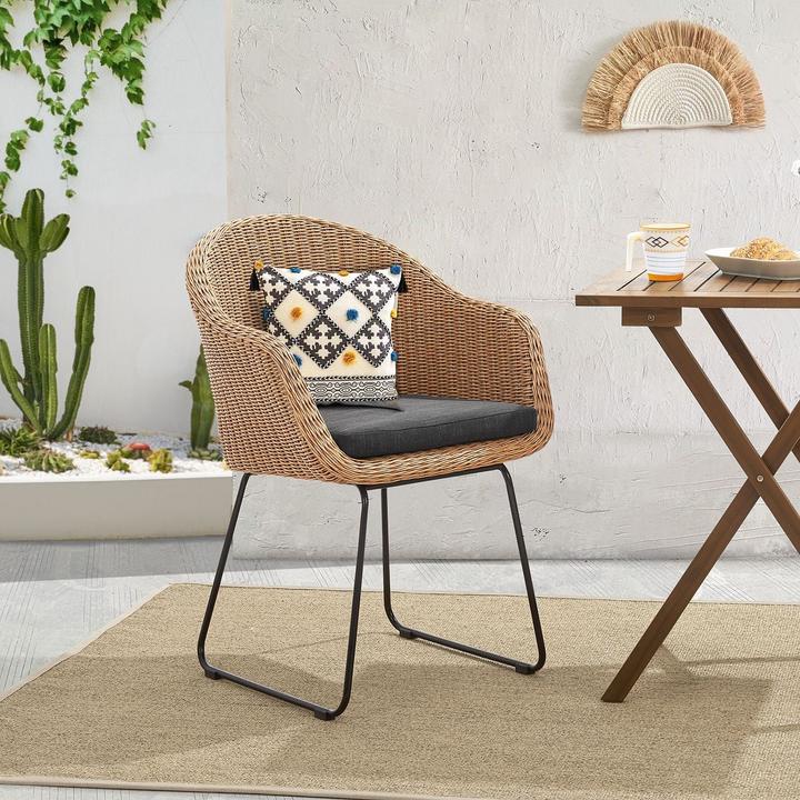 Produktbild Juskys 2x Rattan Korbsessel Cody