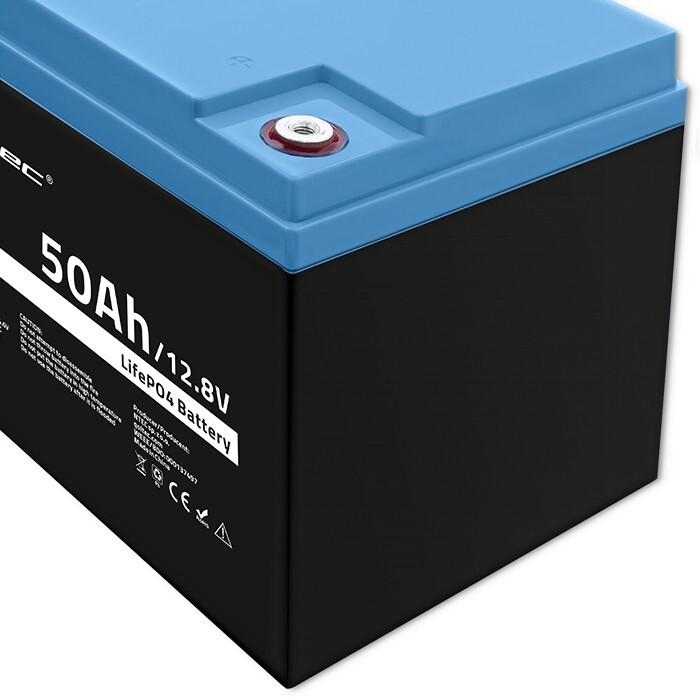 Produktbild Qoltec 53704 LiFePO4 Lithium-Eisenphosphat-Batterie | 12 8V | 50Ah | 640Wh | BMS (12.80 V, 50 Ah)