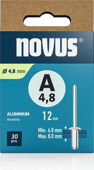 Novus Blindniete A5 x L: 12 mm Alu