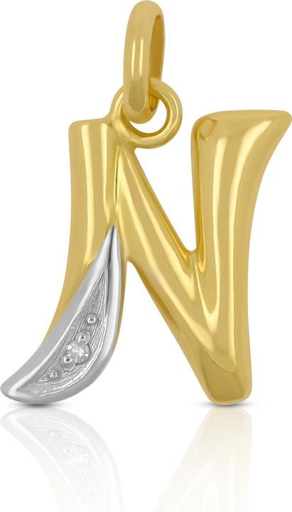 Actual product image Muau Letter (750/18 K Yellow gold)