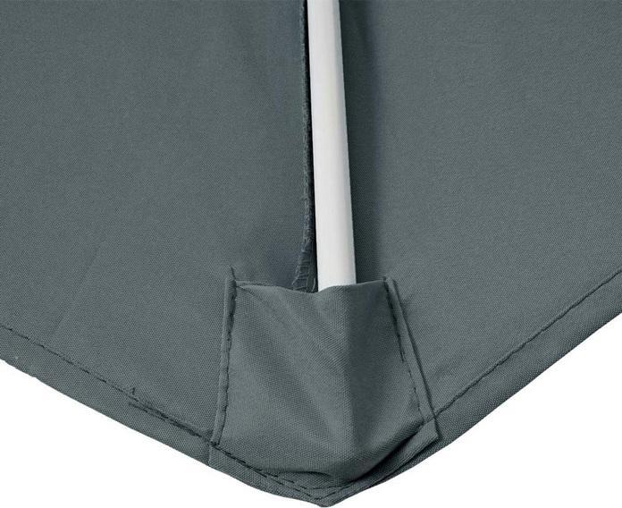 Image du produit Swisshandel24 Parasol alu semi-circulaire, demi-parasol balcon, UV 50+ 270cm anthracite sans support - 19663 (2.60 m)