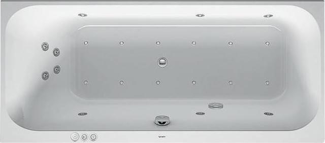 Actual product image Duravit Rectangular whirlpool tub HAPPY D.2 150 l 1700x700 we 1 RS left Air-System (150 l, 170 cm, 70 cm)