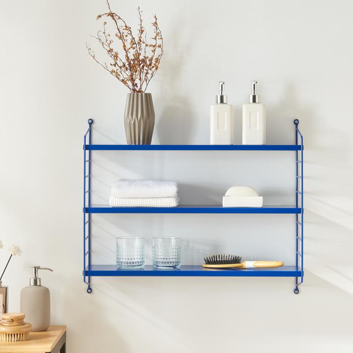 Actual product image En.Casa Modular wall shelf Strängnäs set of 2 blue
