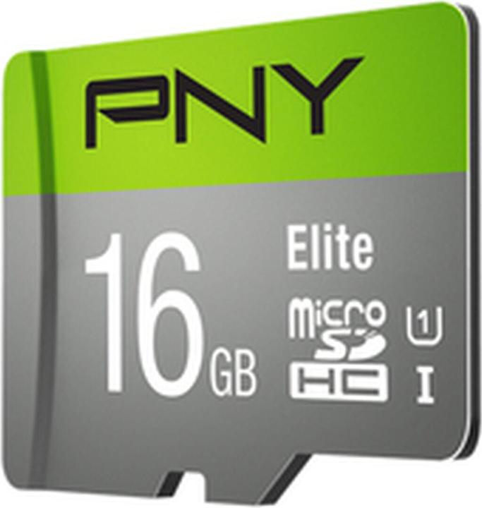 Actual product image PNY microSDHC card Elite UHS-I U1 16 GB (16 GB, microSDHC, U1, UHS-I)