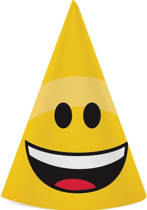 Produktbild Emoji Kegel PartyHut Papier 8erPack