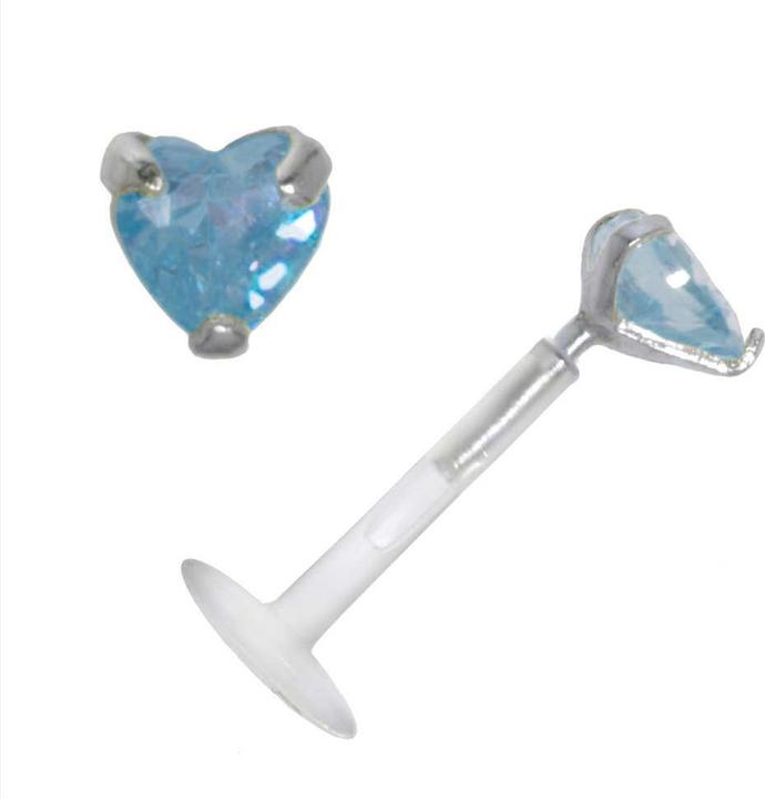 Produktbild Bijouteria Piercing für Lippe/Tragus (Bioplast, Silber 925, Zirkonia)