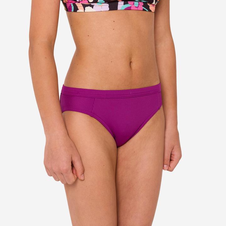 Immagine prodotto Olaian Bikini-Hose Surfen Mädchen geblümt Alma Hao violett (140)