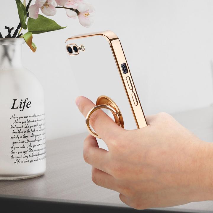 Actual product image Cadorabo Case for Apple iPhone 7 PLUS / 7S PLUS / 8 PLUS in TPU with camera protection and ring LM089 Style (Apple iPhone 7 Plus, Apple iPhone 7s Plus)