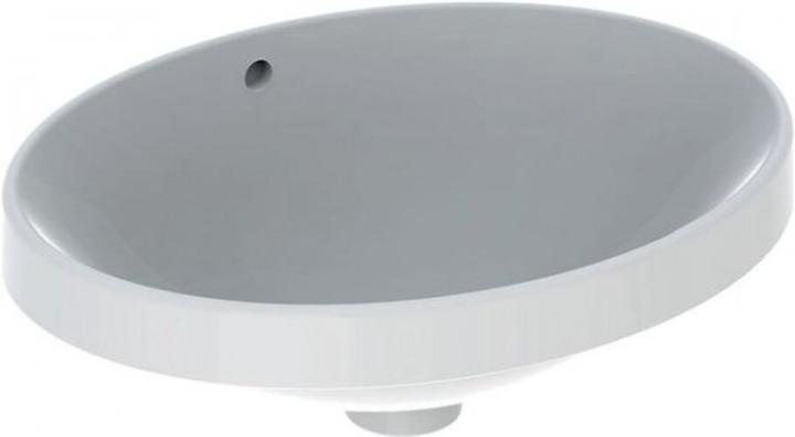 Actual product image Geberit VariForm oval built-in washbasin, 500x400mm, without tap hole, with overflow (410 mm, 500 mm)