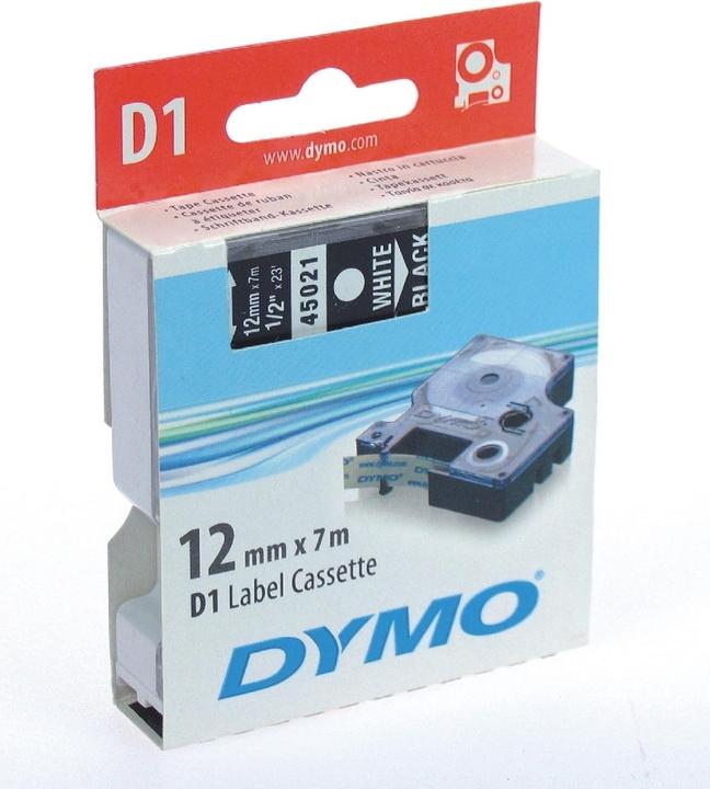Productafbeelding Dymo S0720610 Standaard tape (1.20 cm, Zwart, Wit)