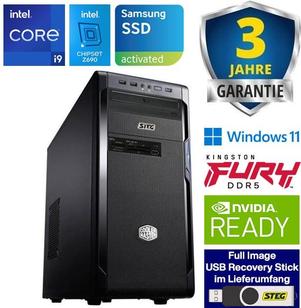 Produktbild STEG PC Enterprise 90 IV (CH, i9K, 32GB, 2TB SSD, Intel UHD, W11P) (Intel Core i9-12900K, 2000 GB)