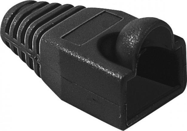 Productafbeelding Exertis Connect Kabelbuigontlasting voor modulaire plug RJ45, ronde kabel, zwart, PU 10 stuks Kabelbuigontlasting (Stekkerdoorvoer)