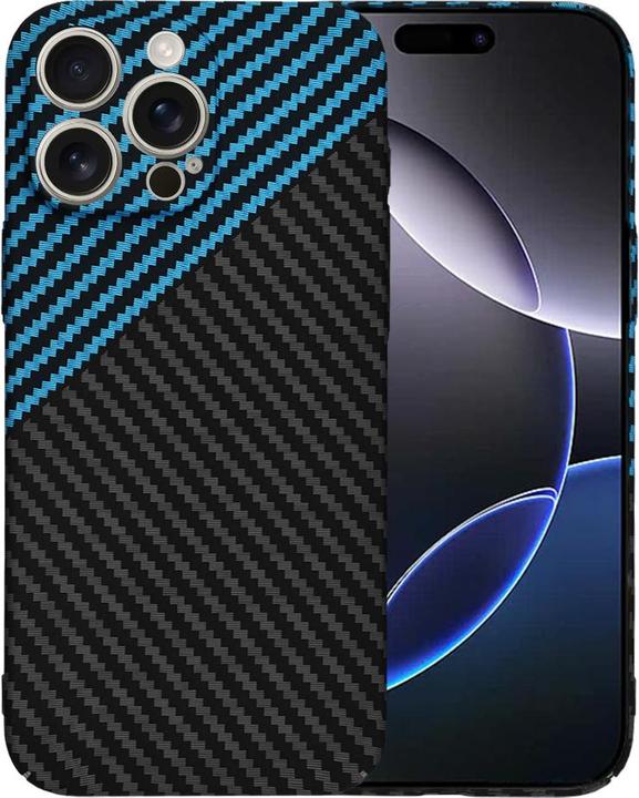 Immagine prodotto Techsuit - Carbonite FiberShell - iPhone 16 Pro Max - Blue Pulse (Apple iPhone 16 Pro Max)