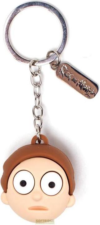 Rick And Morty Morty Face 3D Rubber Keychain