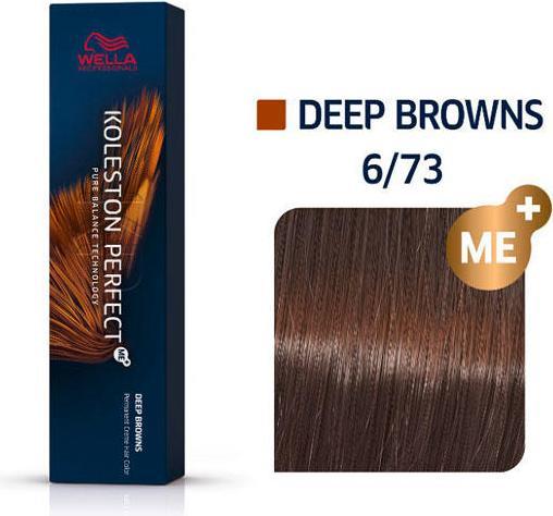 Actual product image Wella Koleston Deep Browns (6/73 dark blond brown-gold)