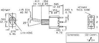 Produktbild Velleman Vertical Toggle Switch Spdt On-Off-(On)