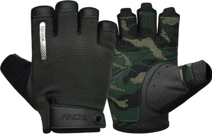 Actual product image Rdx Gym Training Gloves T2 Half Army Green-L (L)
