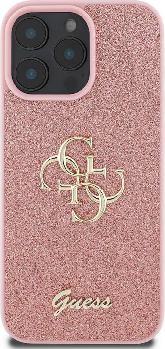 Actual product image Guess GUHCP16XHG4SGP iPhone 16 Pro Max 6,9" różówy/pink HC Fixed Glitter Big 4G (Apple iPhone 16 Pro Max)