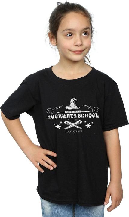 Actual product image Girls Hogwarts First Year Cotton T-Shirt (116)