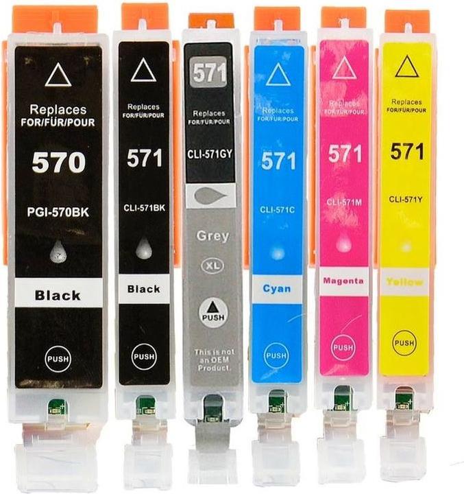 Produktbild Hermex Kompatible Tintenpatrone XL für Canon PIXMA MG7750 (M, Y, BK, GY, C, PGBK)