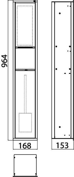 Produktbild Emco WC-Modul asis 150 Gste Unterputz optiwhite/aluminium 964 mm 976027870