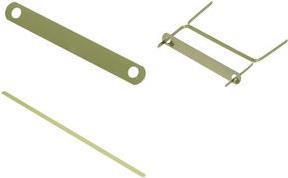 Produktbild Elba Doppelheftzunge aus Metall, messingfarben lackiert (B)5 x (T)160 x (H)1 mm