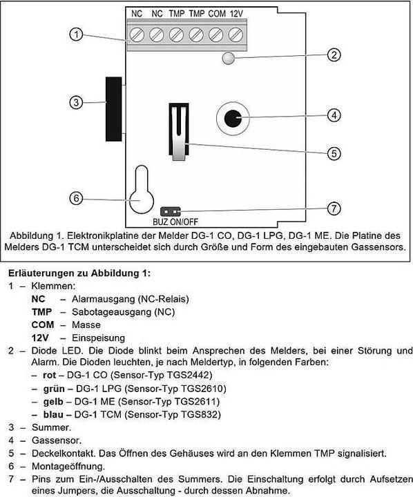 Produktbild Satel DG-1 LPG Gasdetektor