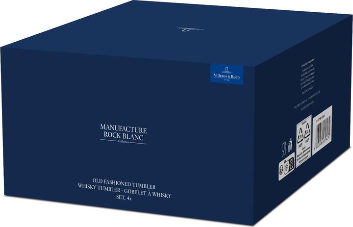 Actual product image Villeroy & Boch Whisky Tumbler, Set 4 pcs Manufacture Rock blanc (2.50 dl, 4 x, Whisky glass)