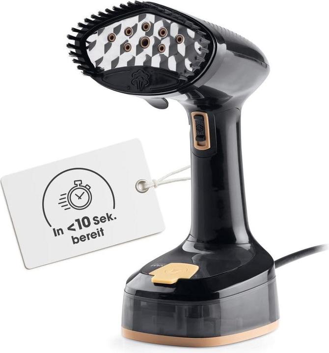 Actual product image CleanMaxx Dampfbürste 2-in-1 – 1600W schwarz 165 ml Tank (1600 W, 20 g/min)