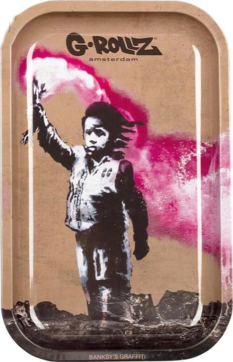 G-Rollz Rolling Tray M Banksy's Torch Boy 175 x 275mm