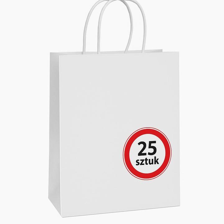 Produktbild Bestpak BSTech Torba Papierowa z rączką biała 210x140x270 25 szt 120 gsm (25 Stück)
