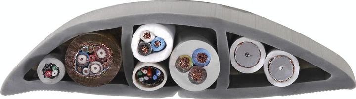 Produktbild Hama Flexibler Kabelkanal, selbstklebend, halbrund, 180 x 6 x 1 cm, PVC, Grau (Kabelkanal, 180 cm)