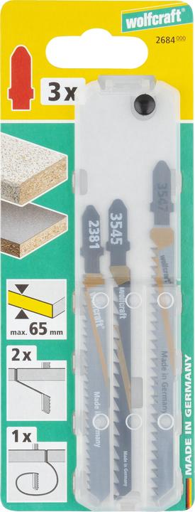 Produktbild wolfcraft wolfcraft 1 Stichsägebl.-Set Küche 3-tlg. T-Schaft
