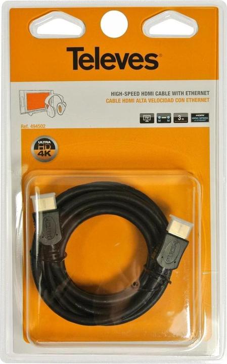 Produktbild Televes Preisner HDK300 HDMI-Kabel – HDMI Kabel (3 m, HDMI, HDMI) schwarz (3 m, HDMI)