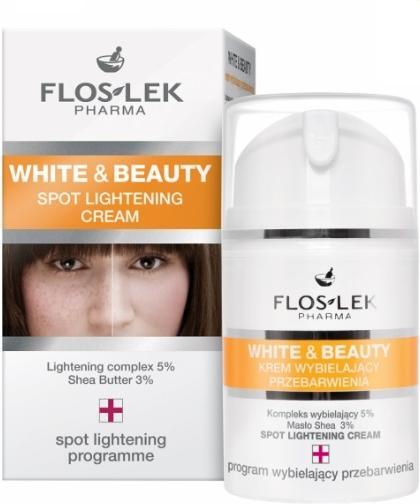 FlosLek Pharma FLOSLEK Pharma White & Beauty Spot Lightening Cream krem wybielający przebarwienia 50ml (50 ml)