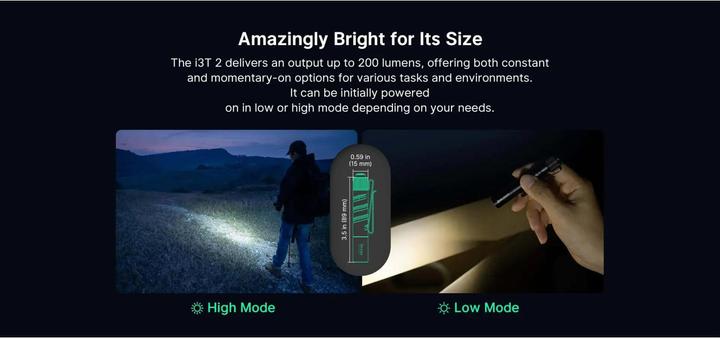 Actual product image Olight I3T 2 EOS (8.90 cm, 200 lm)