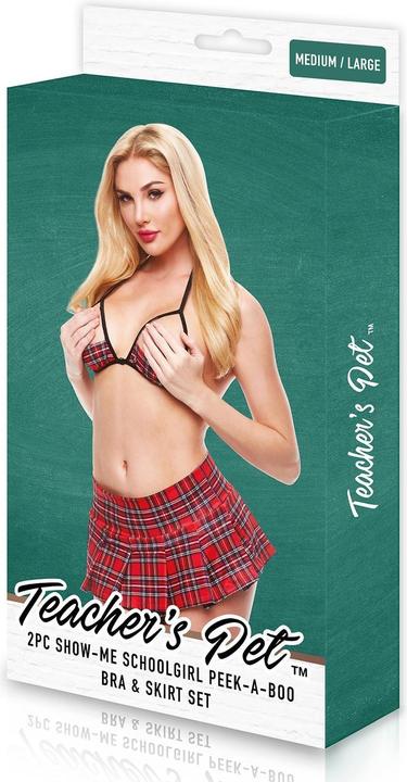 Produktbild Teacher's Pet 2 PC Show Me Schoolgirl Skirt Set (M/L)