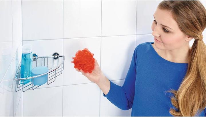 Produktbild tesa BAATH+ Duschablage inkl. Klebelösung ohne Bohren (21 x 20.5 x 7.5 cm)