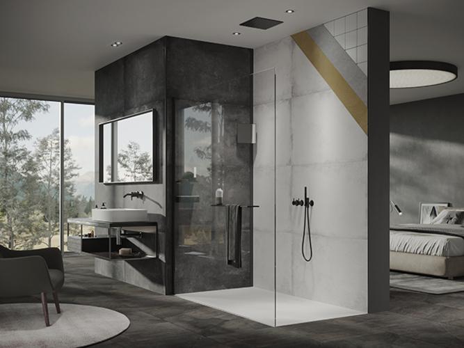 Actual product image Hüppe EasyStyle wall cladding 100x255cm (266 cm, 111 cm, 4 cm)